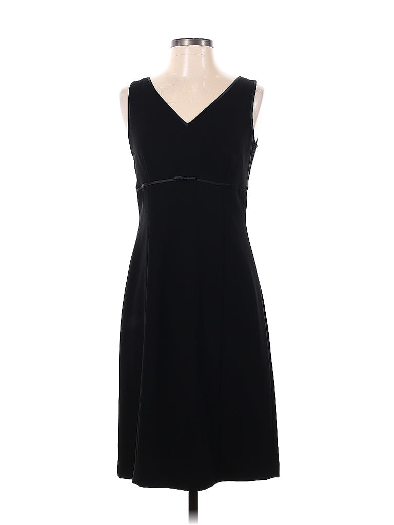 Ann Taylor 100 Polyester Solid Black Casual Dress Size 2 74 off
