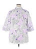 Roaman's Stripes White Purple Long Sleeve Button-Down Shirt Size 18 (Plus) - photo 2