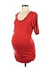 A Pea in the Pod Solid Red Short Sleeve T-Shirt Size M (Maternity) - photo 1