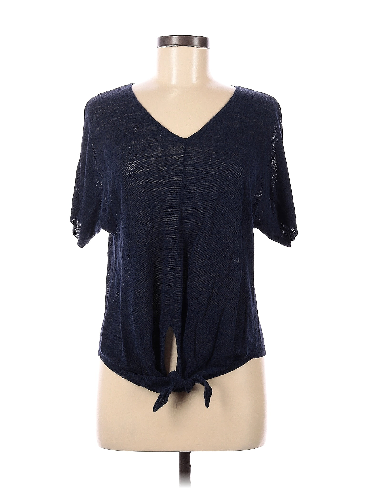 Chico's Blue Short Sleeve Top Size Med (1) 89 off ThredUp