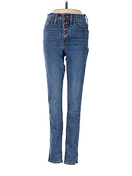 Madewell 10" High-Rise Skinny Jeans in Dewitt Wash: Button-Front TENCEL&trade; Denim Edition (view 1)