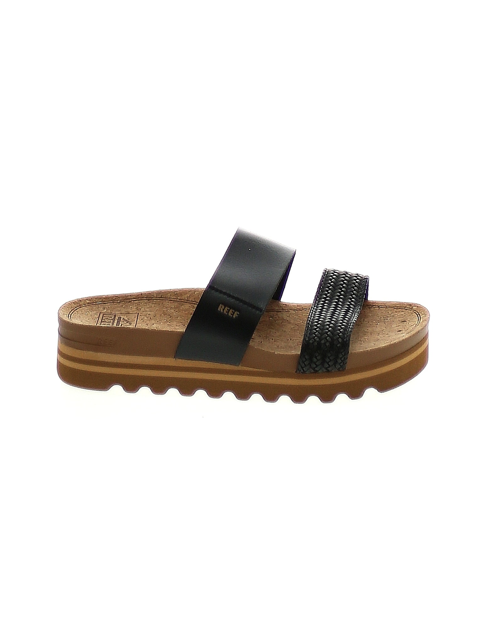 Reef Solid Black Wedges Size 7 1/2 - 58% off | thredUP