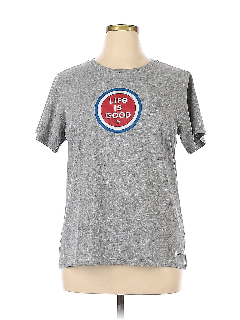 Life Is Good Graphic Gray Short Sleeve T-Shirt Size XL - photo 1