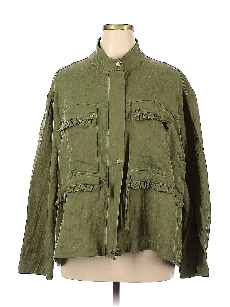 Anthropologie Solid Green Jacket Size XL - photo 1