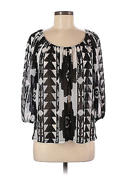 INC International Concepts Short Sleeve Blouse (view 1)