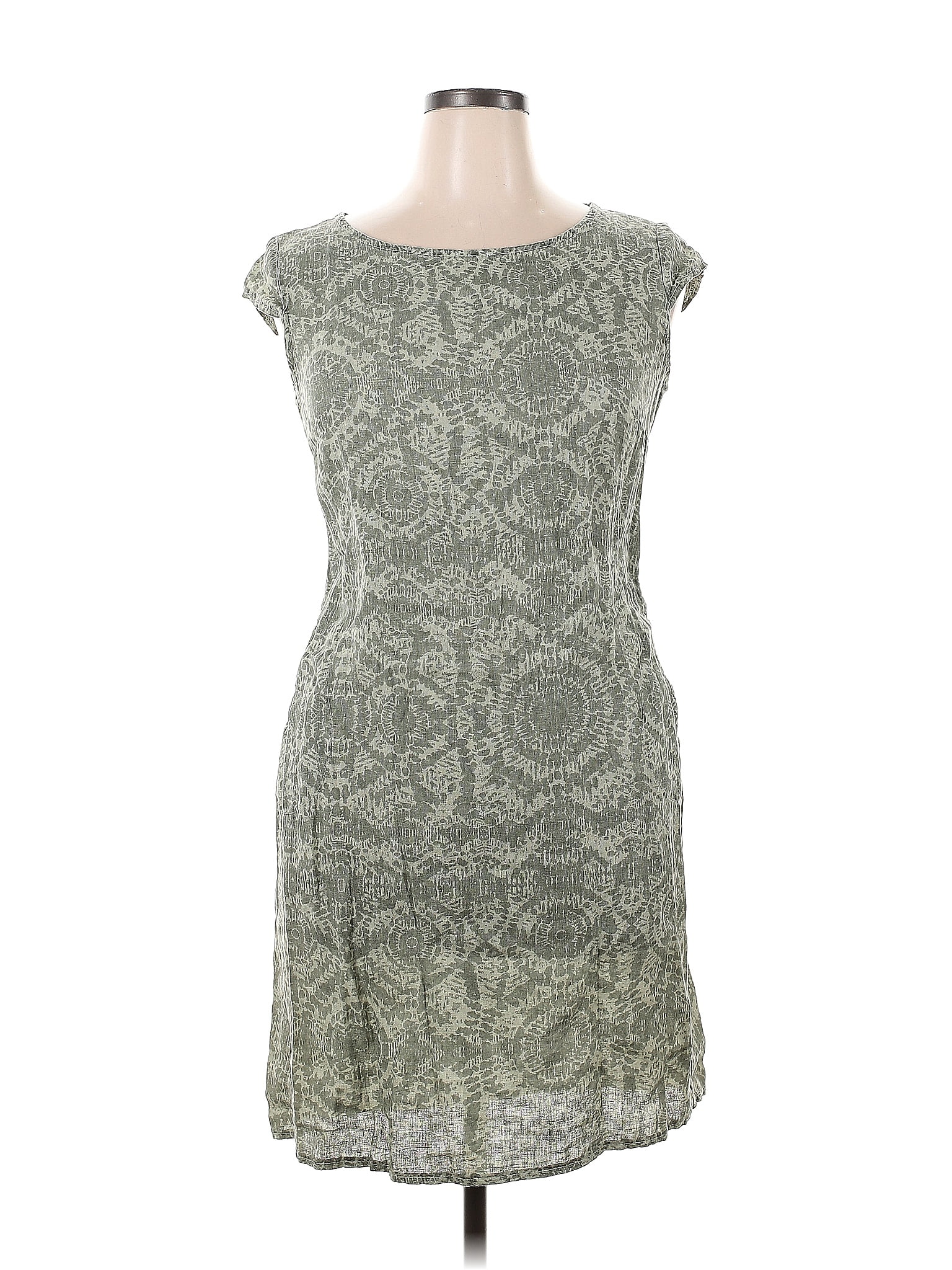 Lina Tomei 100% Linen Gray Casual Dress Size XL - 67% off | thredUP