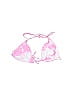 Unbranded Tie-dye Hearts Pink Swimsuit Top Size M - photo 1