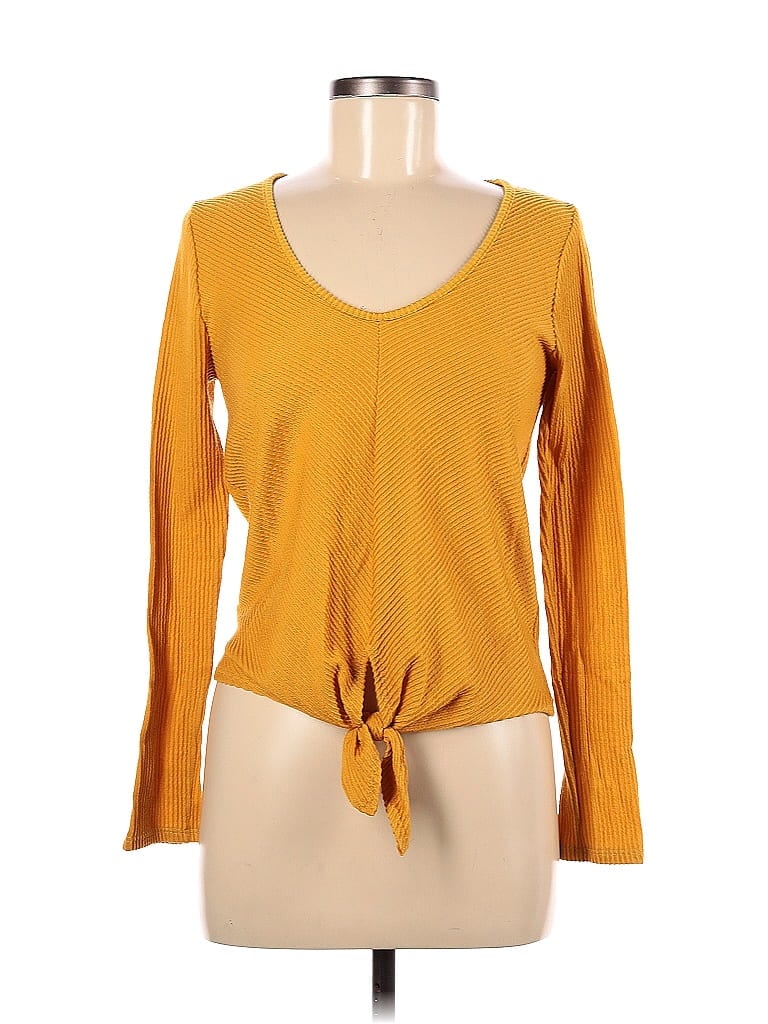 Caution to the Wind Yellow Long Sleeve Top Size M - photo 1