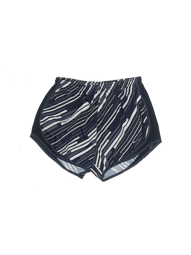 Nike 100% Polyester Jacquard Chevron-herringbone Graphic Stripes Animal Print Zebra Print Chevron Blue Athletic Shorts Size M - photo 1