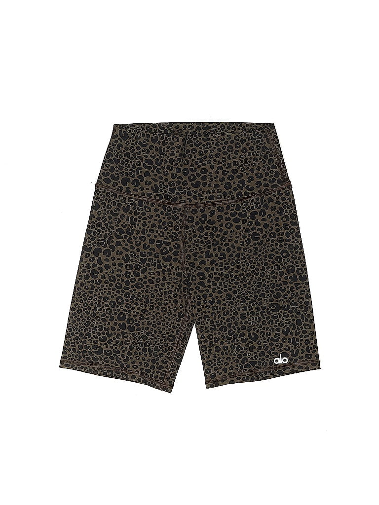 Alo Leopard Print Brown Athletic Shorts Size XS - photo 1