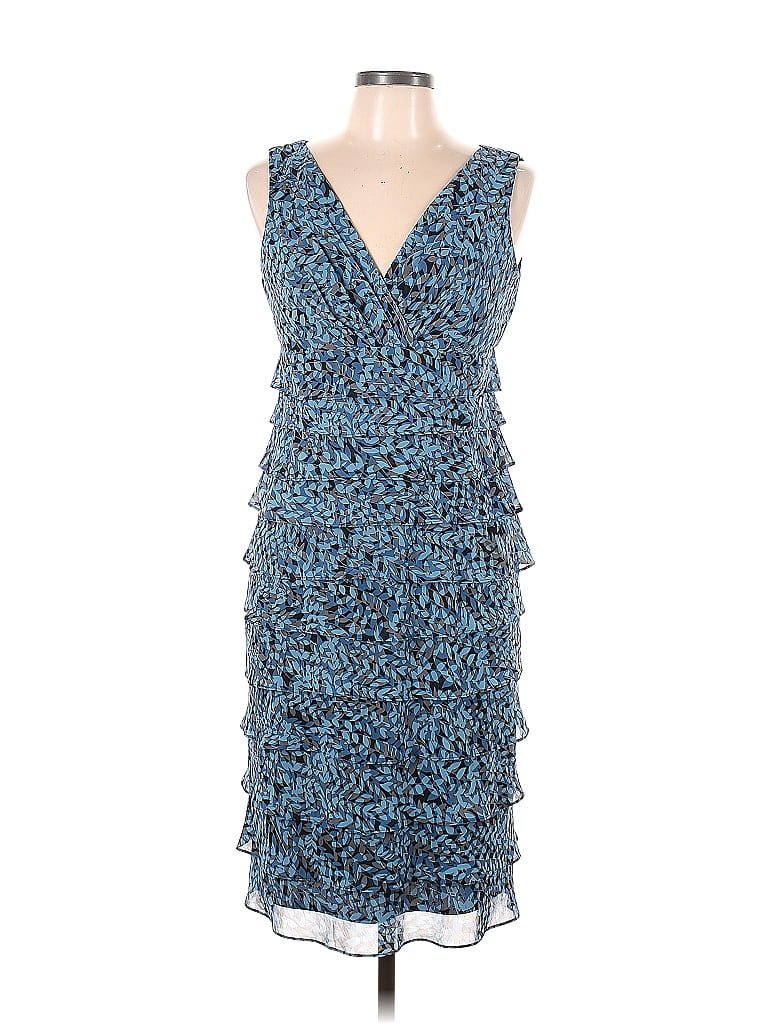 London Style 100% Polyester Multi Color Blue Cocktail Dress Size 10 ...