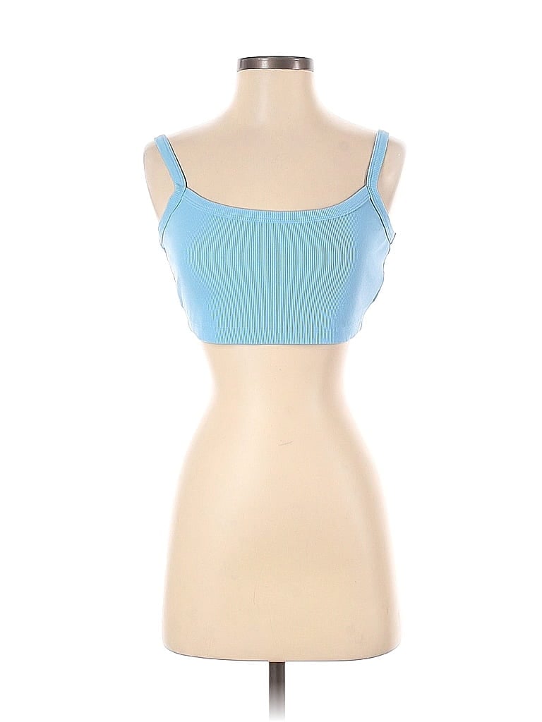 Pre-owned Shein Tank Top Blue Strapless Neckline Tops