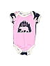 Little Blue House Heritage 100% Cotton Pink Short Sleeve Onesie Size 12-18 mo - photo 1