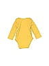 George 100% Cotton Solid Yellow Long Sleeve Onesie Size 6-9 mo - photo 2
