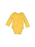 George 100% Cotton Solid Yellow Long Sleeve Onesie Size 6-9 mo - photo 1