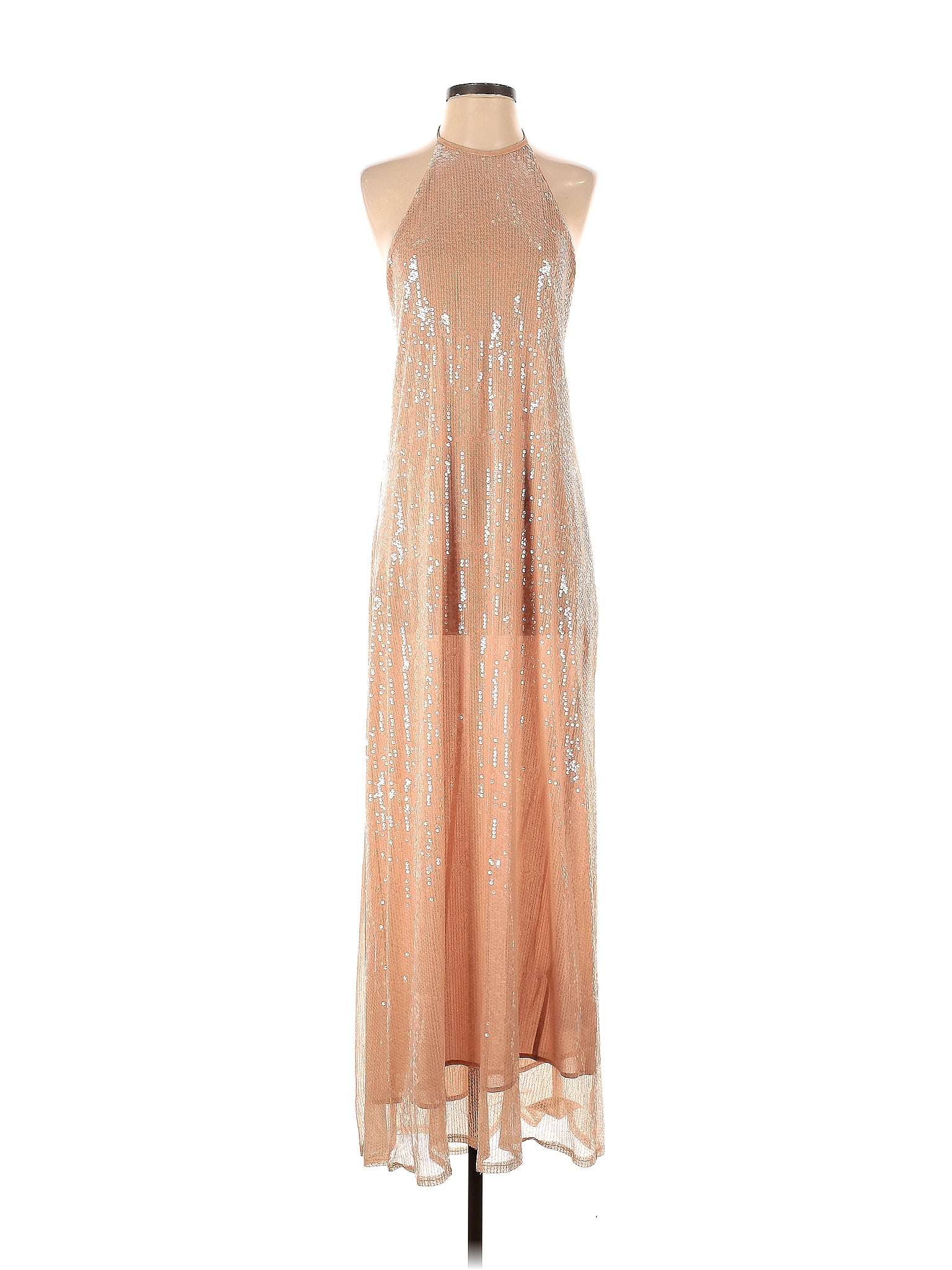 Zara 100 Polyester Tan Cocktail Dress Size S 45 Off Thredup