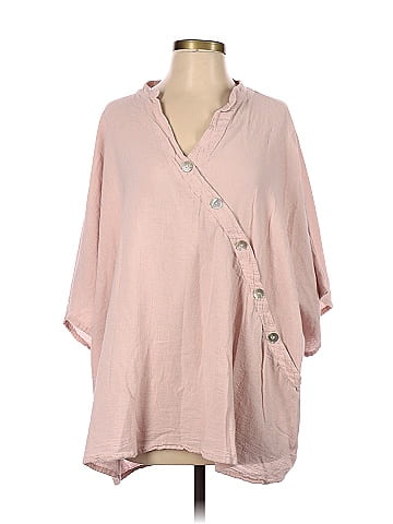 Oh My Love London 3/4 Sleeve Button-Down Shirt (view 1)