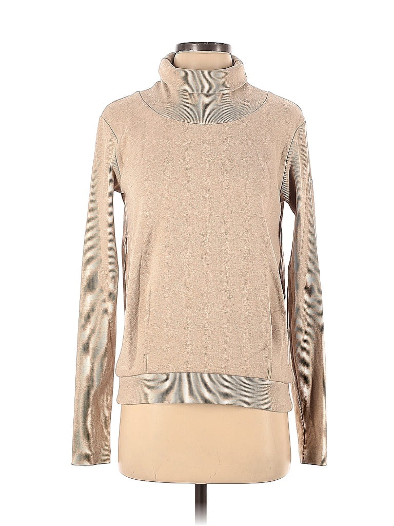 Alo Yoga Color Block Tan Turtleneck Sweater Size XS - photo 1