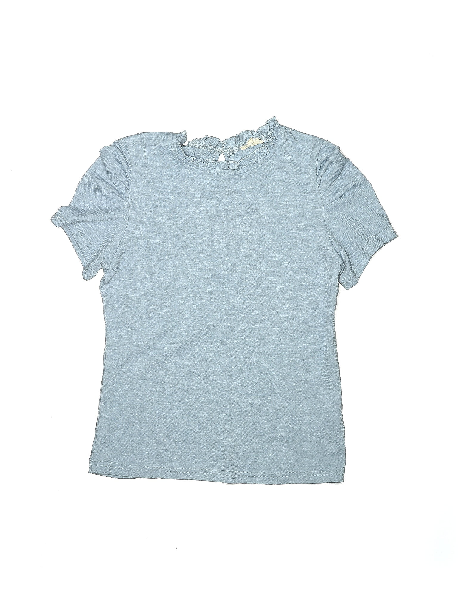 Hayden Solid Blue Short Sleeve Top Size XL - 79% off