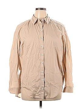 Only Carmakoma Long Sleeve Button-Down Shirt (view 1)
