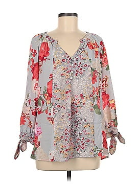 Fig and Flower Long Sleeve Blouse (view 1)