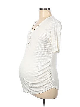 Isabel Maternity Short Sleeve Henley (view 1)