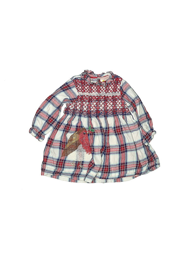 Baby Boden 100% Cotton Plaid Red Dress Size 6-9 mo - photo 1