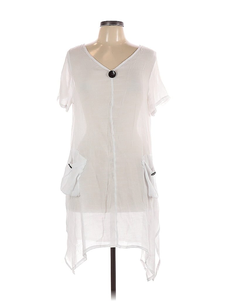 Mt Collection White Casual Dress Size Lg - XL - photo 1
