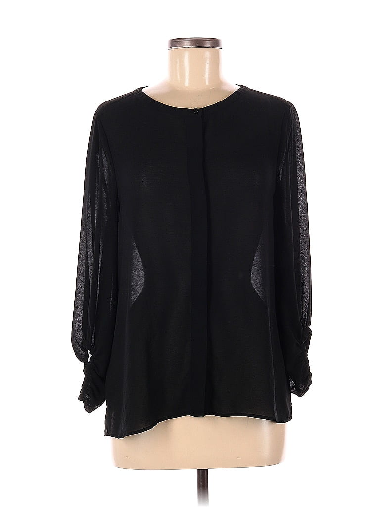 Ann Taylor LOFT 100% Polyester Black Sleeveless Blouse Size M - photo 1