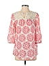 Calypso St. Barth For Target 100% Silk Pink 3/4 Sleeve Blouse Size S - photo 1