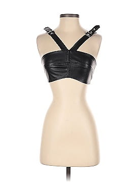 PrettyLittleThing Faux Leather Top (view 1)