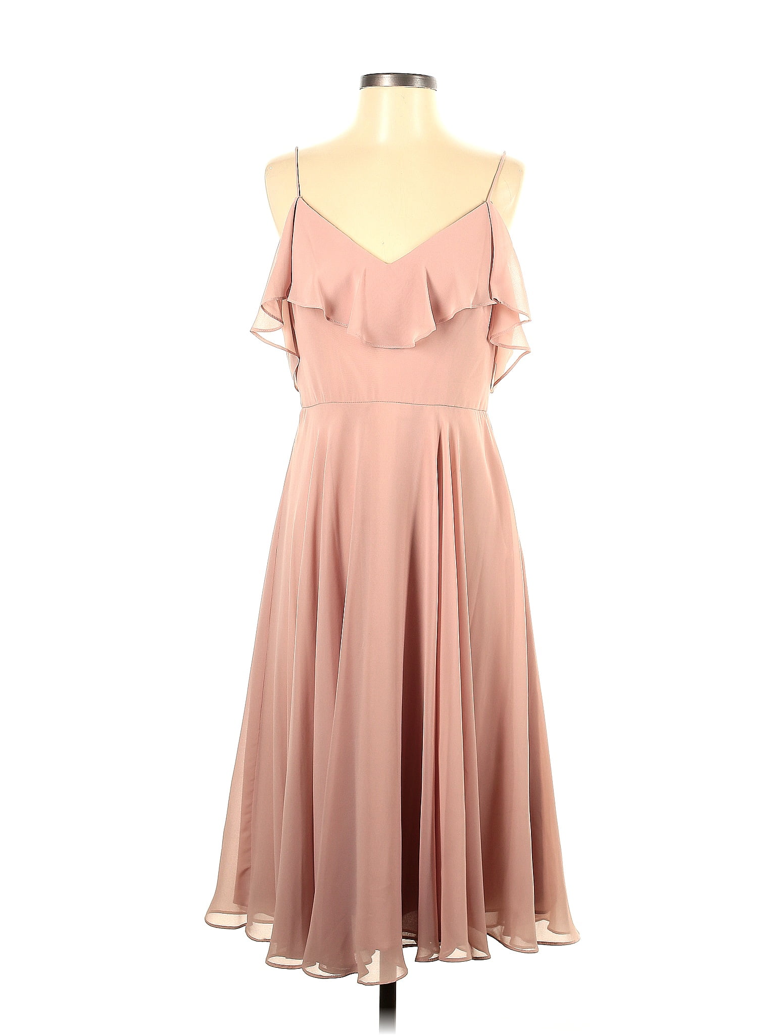 Jenny Yoo Collection 100% Polyester Tan Cocktail Dress Size 4 - 68% off ...