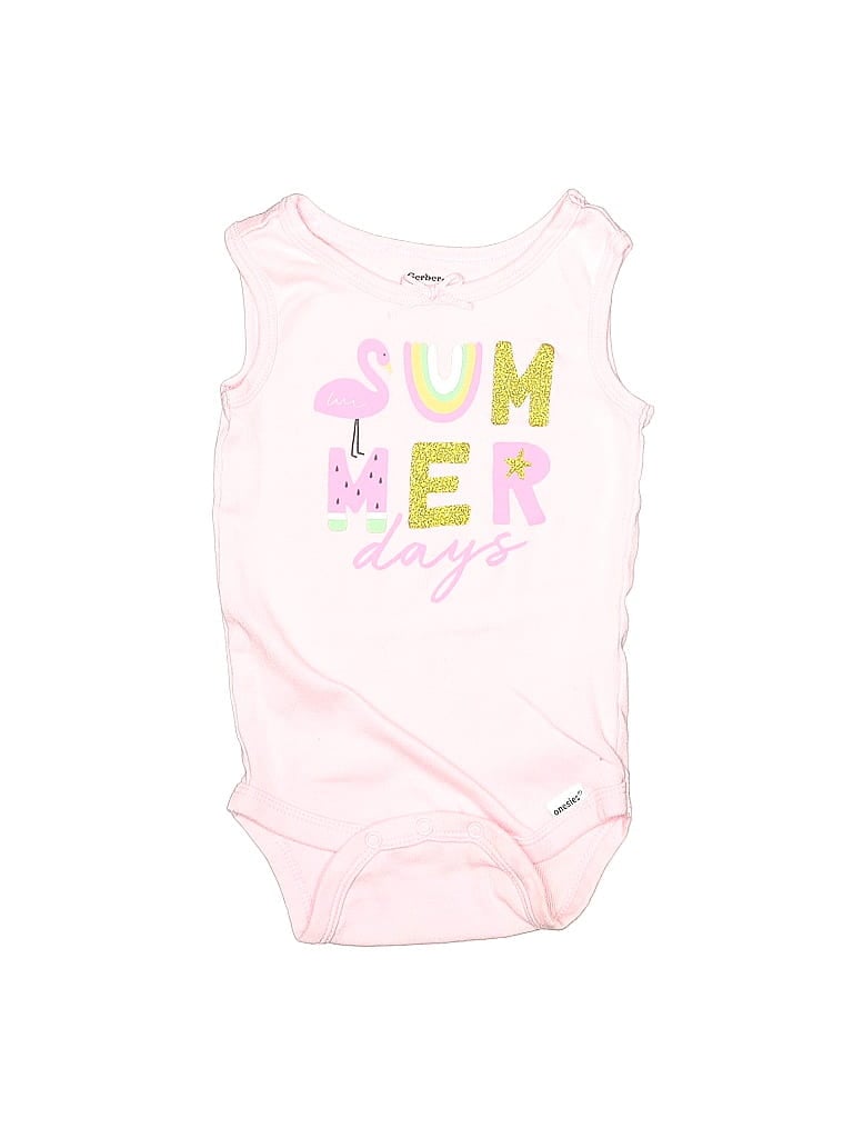 Gerber 100% Cotton Pink Leotard Size 3-6 mo - photo 1