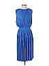 Tibi 100% Rayon Solid Blue Casual Dress Size 2 - photo 1