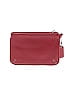 Coach Factory 100% Leather Solid Red Burgundy Leather Wristlet One Size - photo 2