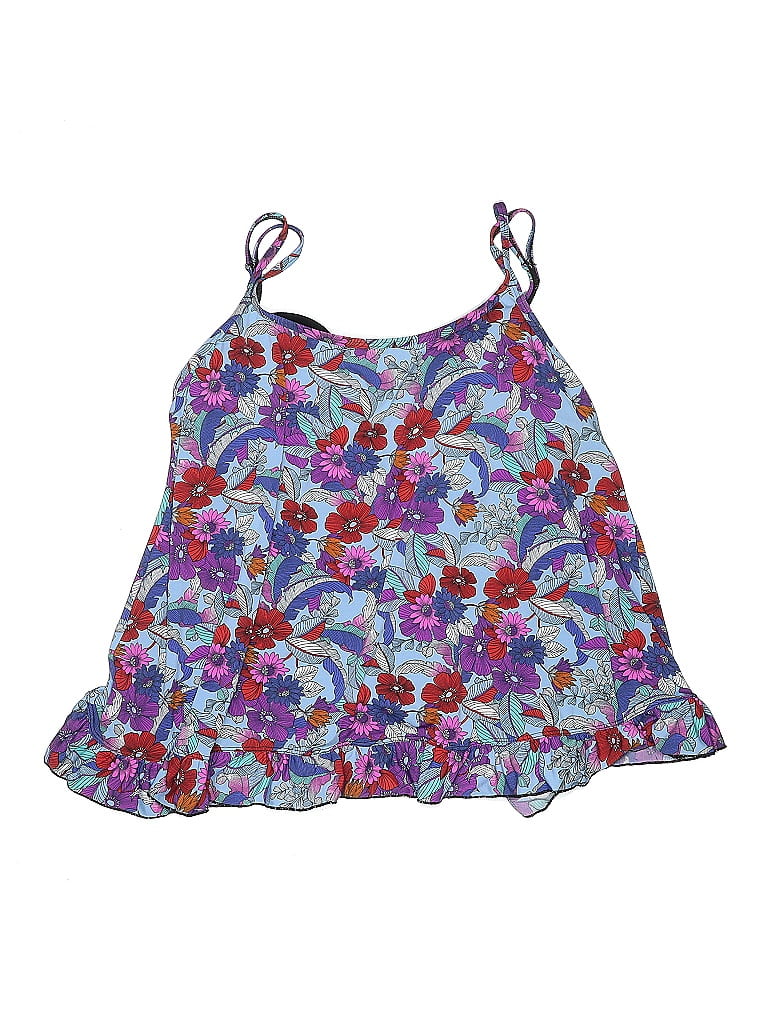Fit 4 U Ever Blade Mesh Molded Bra Convertible Swim Top Size 8