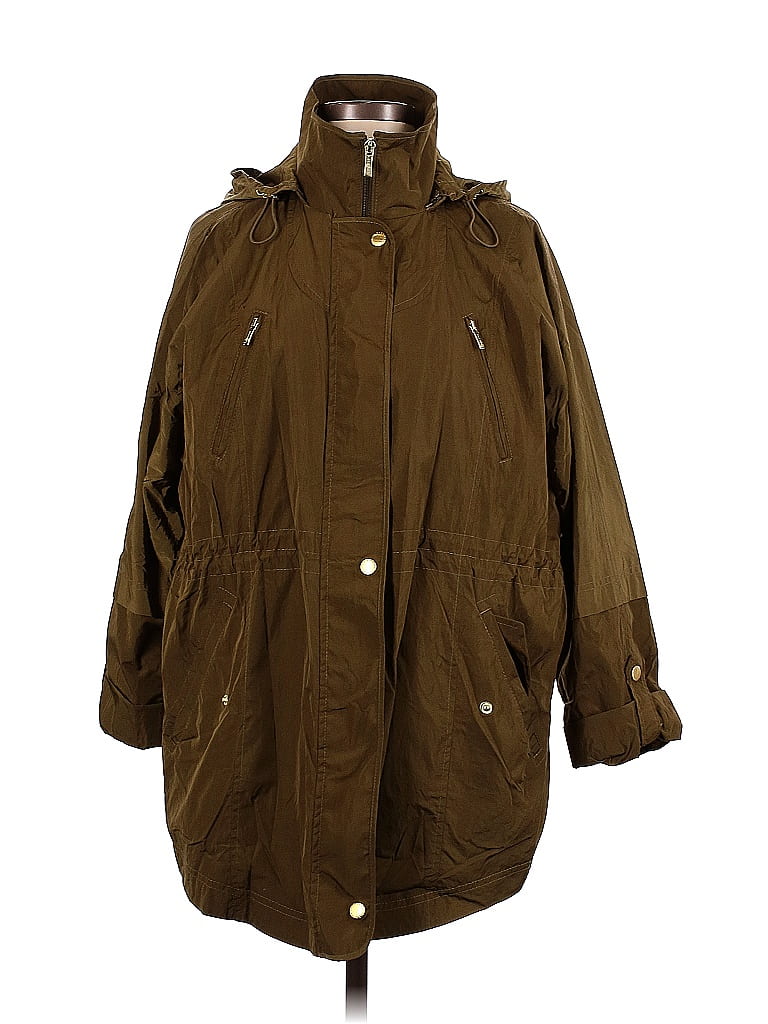 Cole Haan 100% Nylon Brown Coat Size S - 76% off | thredUP