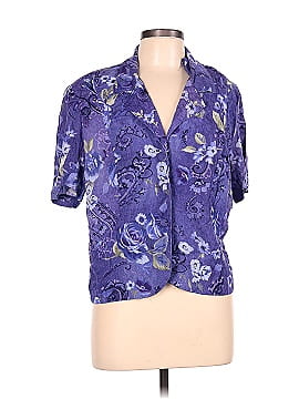 K Petite Collection Short Sleeve Button-Down Shirt (view 1)