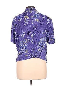 K Petite Collection Short Sleeve Button-Down Shirt (view 2)