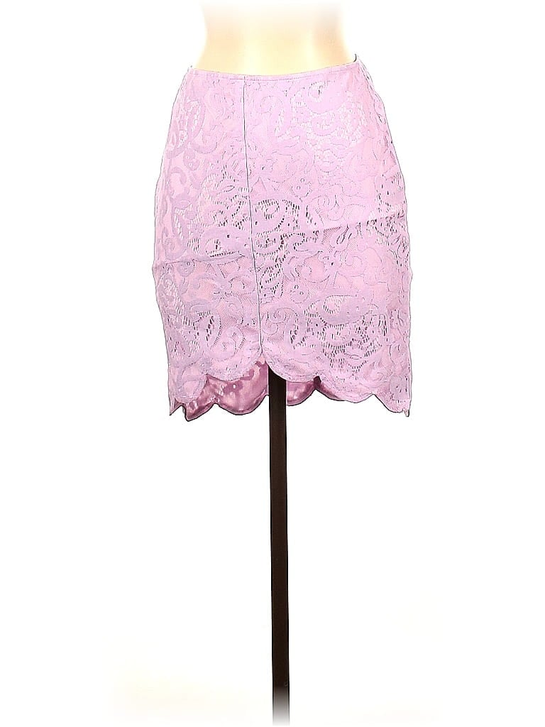 TOBI 100% Polyester Damask Brocade Pink Casual Skirt Size S - photo 1
