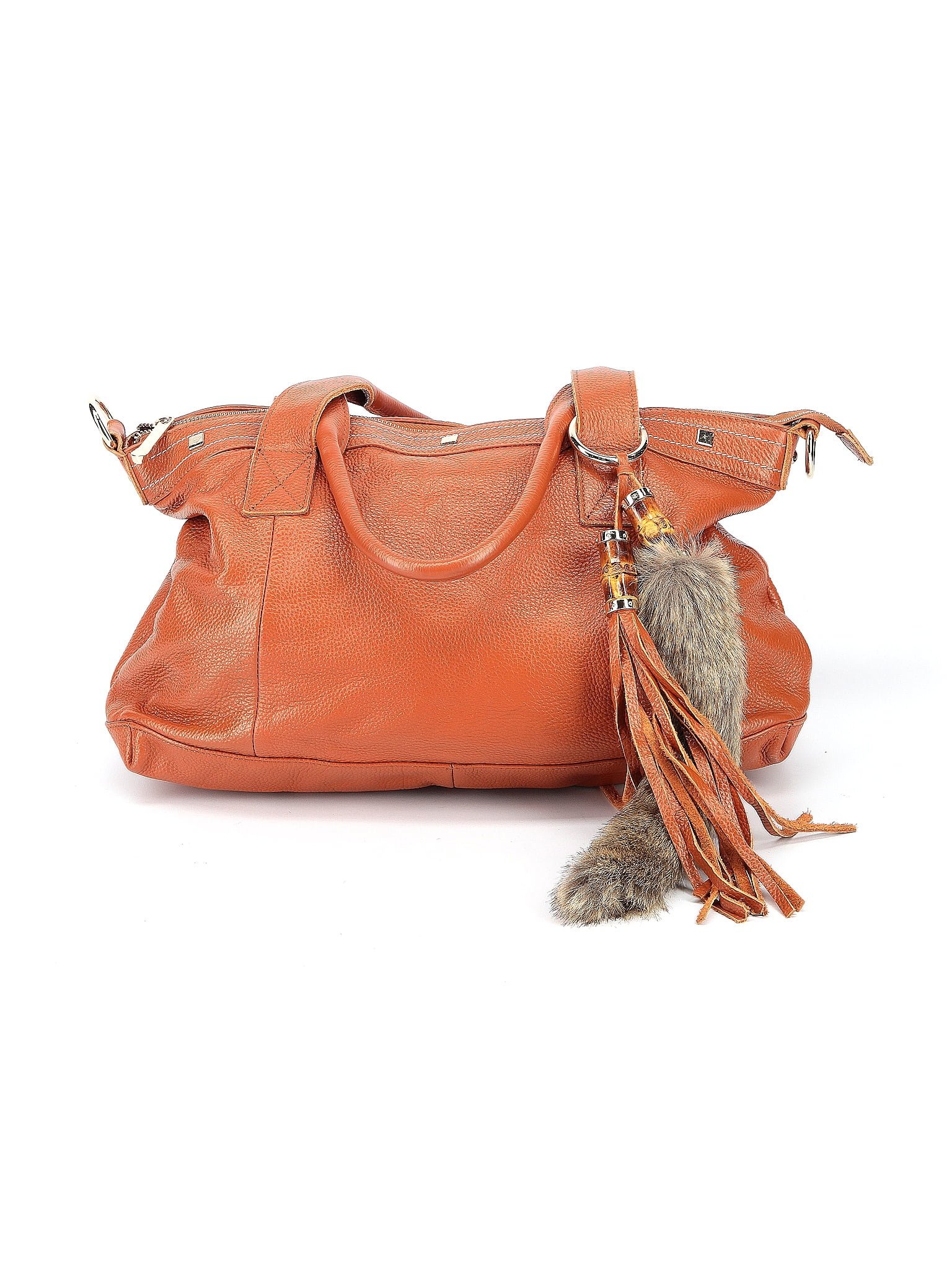 Cuore top & Pelle Sachel Bag Orange Leather LARGE Crossbody Tote