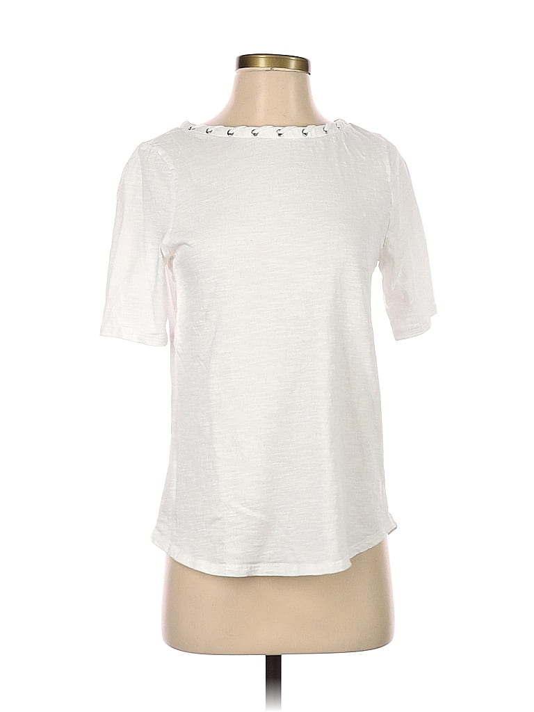 Chico's 100% Cotton White Short Sleeve Top Size Sm (0) - 78% off | ThredUp