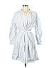 Free Assembly 100% Cotton Stripes Multi Color Blue Casual Dress Size M - photo 1