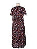 Woman Within Floral Multi Color Black Casual Dress Size 14 (M) - photo 2