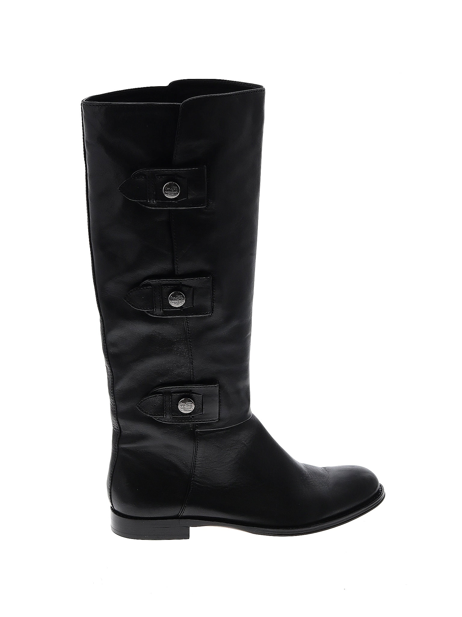 Coach 100% Leather Black Boots Size 8 - 46% off | thredUP