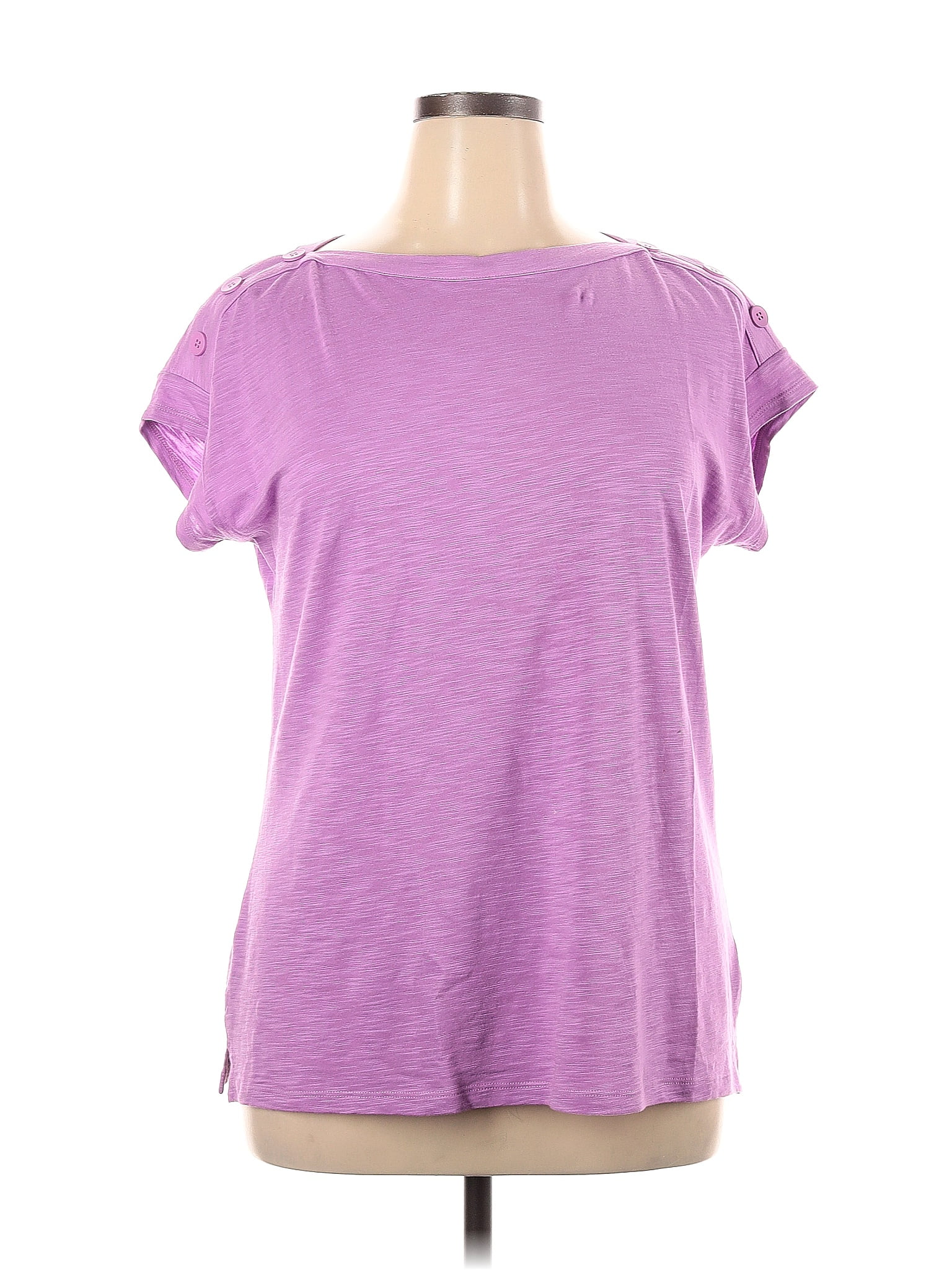 Talbots Purple Short Sleeve T-Shirt Size 0X (Plus) - 65% off | thredUP