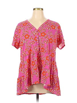 DG^2 by Diane Gilman Short Sleeve Blouse (view 1)