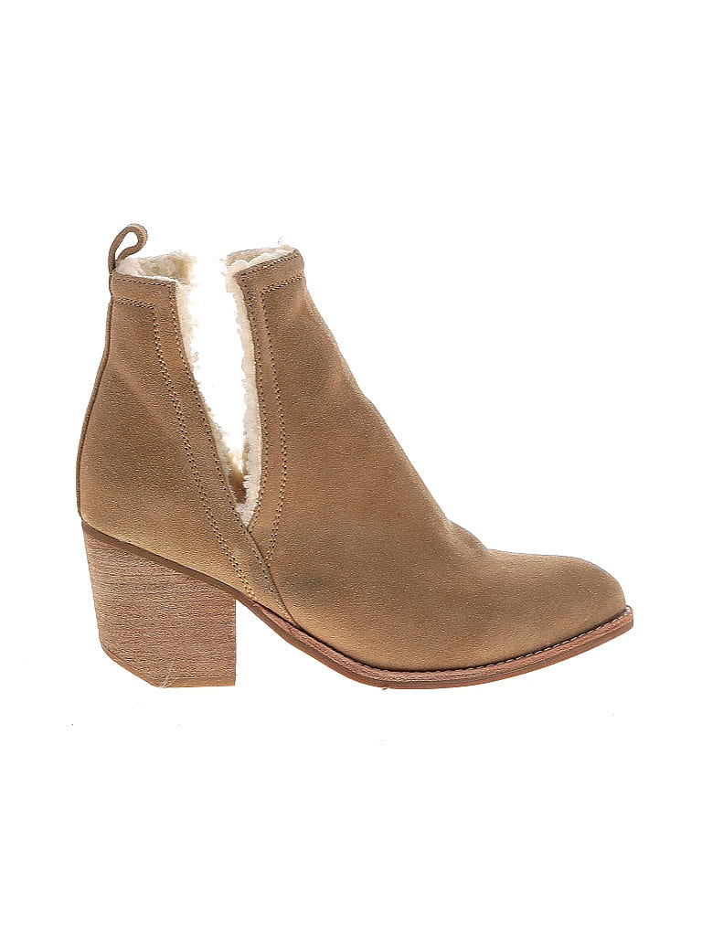 Jeffrey Campbell Solid Brown Tan Ankle Boots Size 9 - photo 1