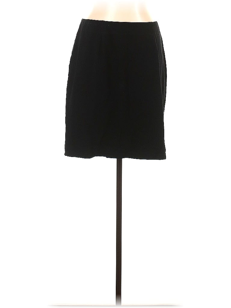 Eileen Fisher Solid Black Casual Skirt Size L - 73% off | thredUP