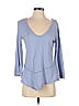 Seven7 Blue Long Sleeve Top Size S - photo 1